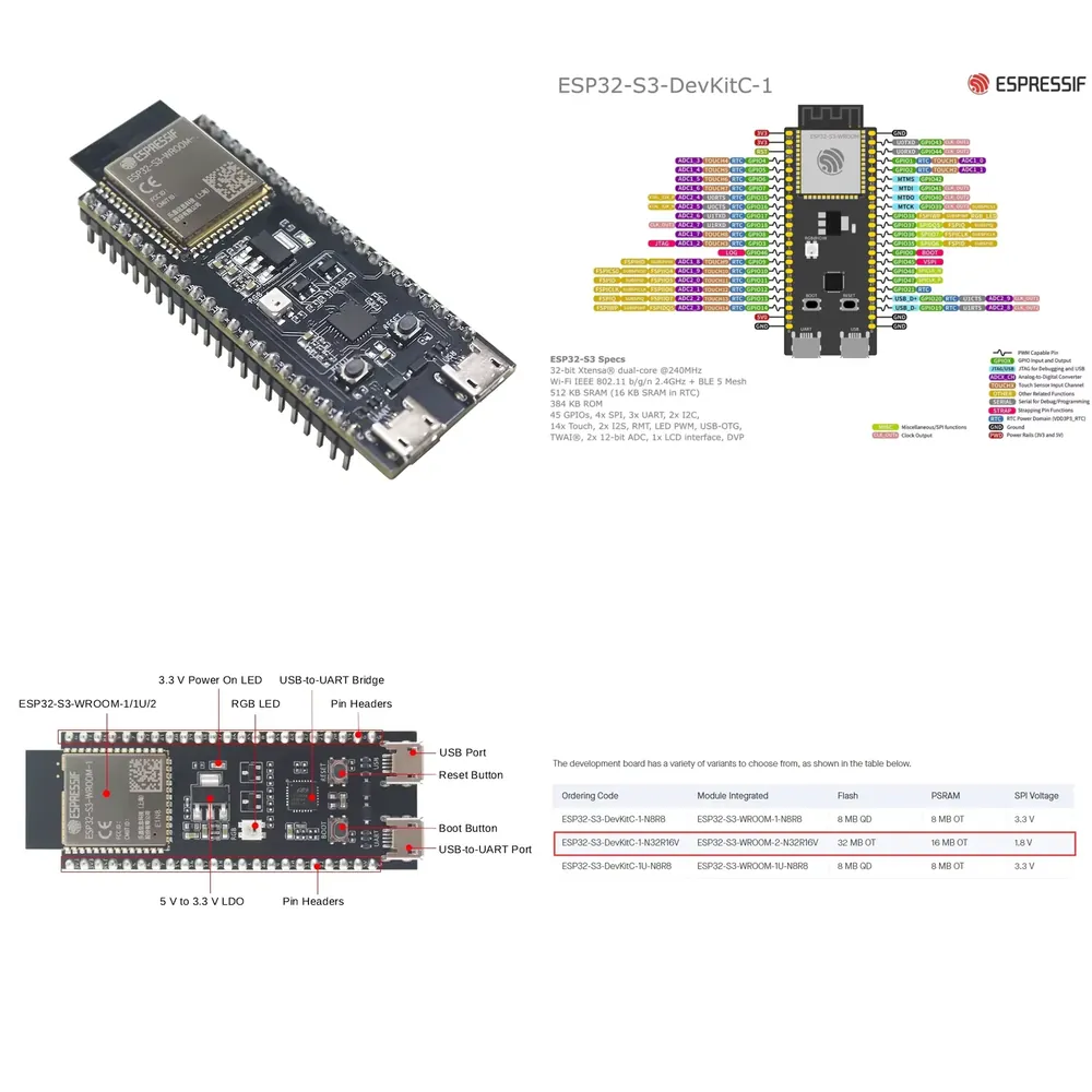 Esp32 - Scheda di Sviluppo Espressif ESP32-S3-DevKitC-1, con